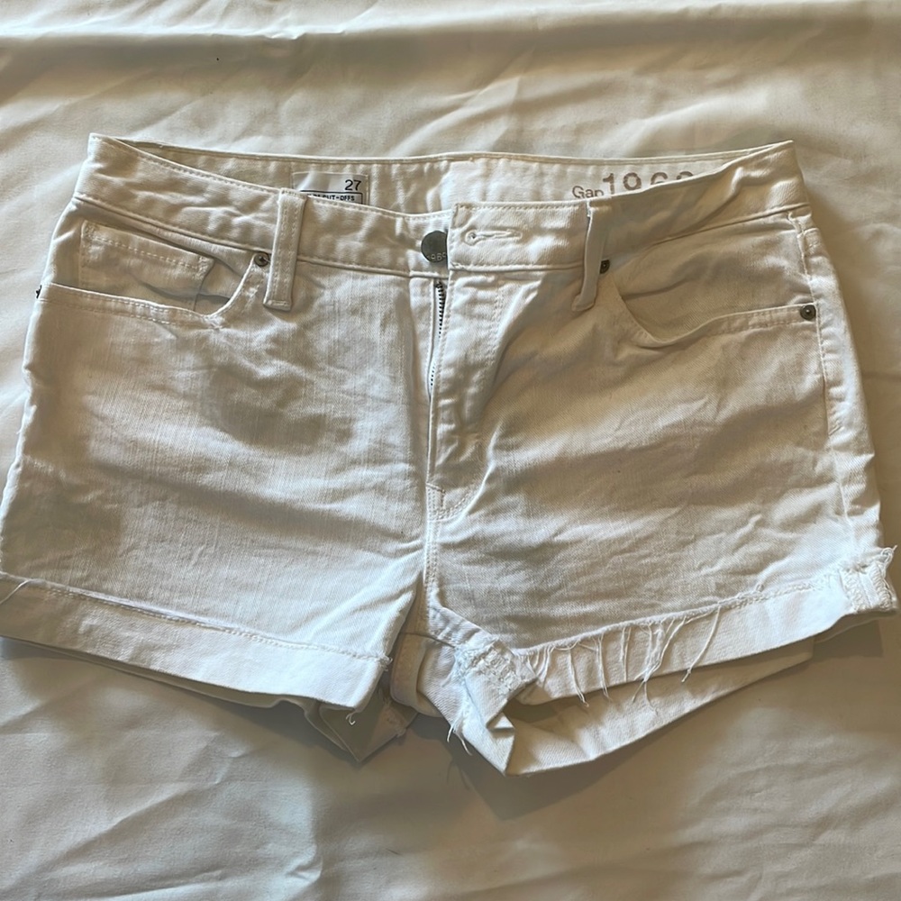 Gap denim white shorts